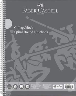 Faber-Castell Collegeblock DIN A4, 80 Blatt / 90g/m², FSC-Mix zertifiziert, feines holzfreies Schreibpapier - 0