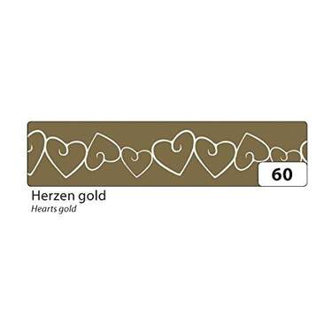 Folia Washi-Tape Herzen Gold, 15mm x 10m - 0