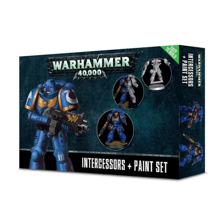 Games Workshop Warhammer 40.000 Intercessors & Paint Set - 0
