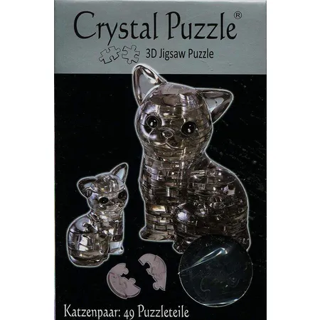 HCM Kinzel Crystal Puzzle Katzenpaar - 0