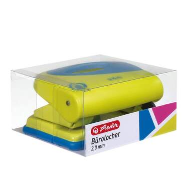 Herlitz Color Blocking Bürolocher 2,0mm Ergonomie, sporty lemon - 2