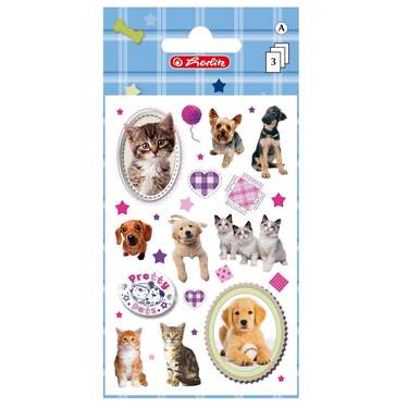 Herlitz Sticker Pretty Pets Hund & Katze FSC selbstklebend