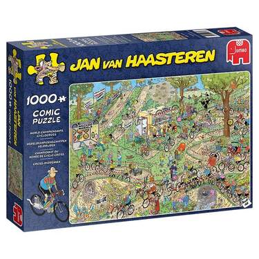 Jumbo Spiele Puzzle - Jan van Haasteren – Cross-Radrennen, 1000 Teile - 0