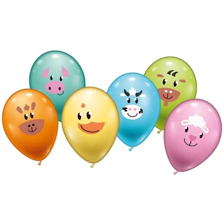 Karaloon 6 Ballons "Animal Smile" - 0