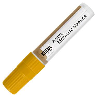 KREUL Acryl Metallic Marker XXL mit Keilspitze, 15 mm, gold - 0