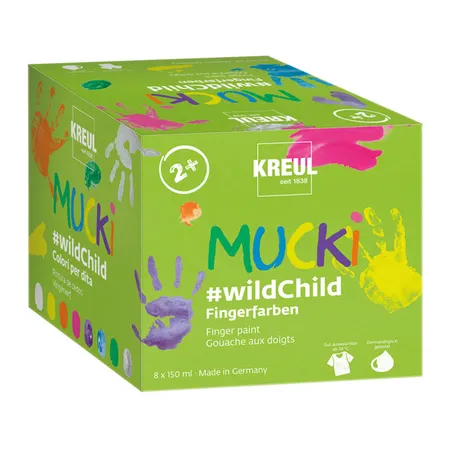 KREUL MUCKI Fingerfarben #wildChild 8 x 150ml   - 0
