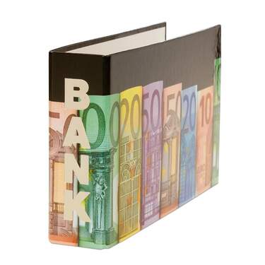 Livepac Office Bankordner für Kontoauszüge, Motiv "Banknoten", 140 x 250 mm, 5 Stück - 0