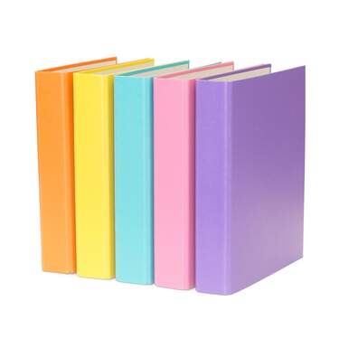 Livepac Office Ringbuch mit 2-Ring Mechanik, DIN A5, 10 Stück je 2x gelb, lila, türkis,pink und orange - 0
