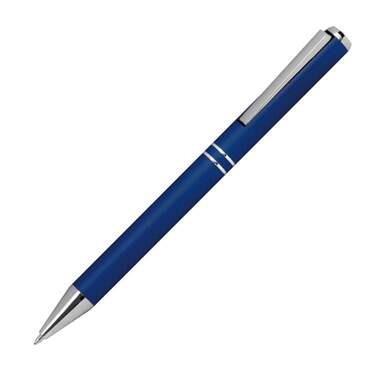 Macma Kugelschreiber aus Metall mit speziellem Clip, blau, 10 Stück - 0