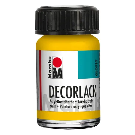 Marabu Acryllack "Decorlack", mittelgelb, 15 ml, im Glas     - 0
