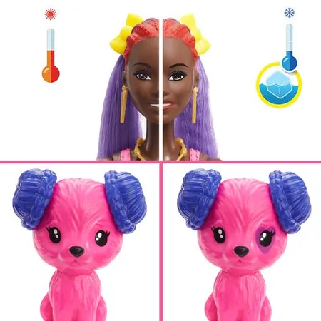 Mattel Barbie Color Reveal, Hair Feature Spielset , 1 Stück, 3