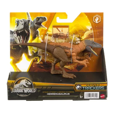 Mattel Jurassic World Strike Attack (Dino Trackers) Figur inkl. AR Track-Code 1 Stück 4-fach sortiert