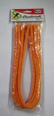 Meyco Chenilledraht orange-gelb meliert, 8 mm, 50 cm, 10 stück