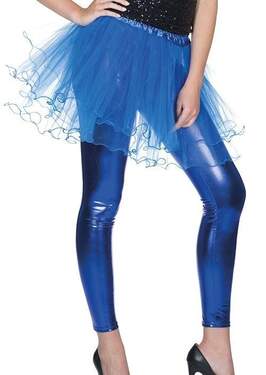 Mottoland Kostüm Metallic Leggings blau