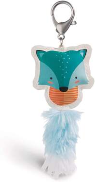NICI Fuchs blau Taschenanhänger aus Kunstleder, 12 cm
