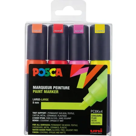 Posca Marker UNI POSCA PC-8K 4er Set Neon - 0