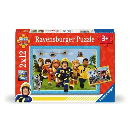 Ravensburger Kinderpuzzle-Die Rettung naht, 2x12 Teile - 0