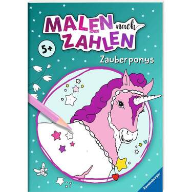 Ravensburger Malen nach Zahlen Malbuch Zauberponys | duo-shop.de