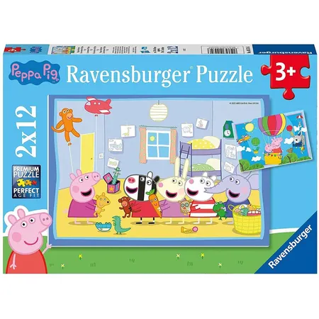 Ravensburger Puzzle - Peppas Abenteuer, 2x12 Teile - 0