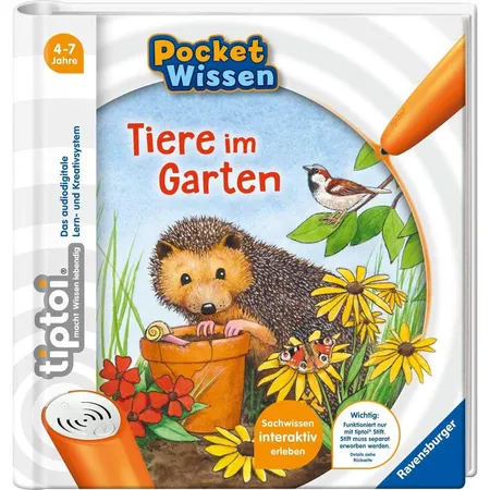 Ravensburger tiptoi® Pocket Wissen: Tiere Garten - 0