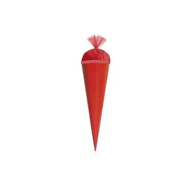 Roth Bastelschultüte 35 cm farbig mit Verschluss rot - 0
