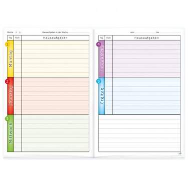 ROTH Sweet Bicycle Schülerkalender - A5 Wochenplaner Mit Cleverem System