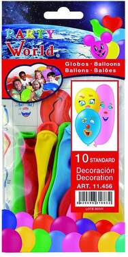Royaltex Luftballons mit Stickern, 10 Stück
