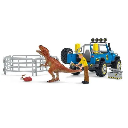 Schleich® 41464 Dinosaurs Spielset - Geländewagen mit Dino-Außenposten - 5