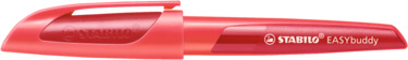 Schulfüller mit Standard-Feder M - STABILO EASYbuddy in koralle/rot - Schreibfarbe blau (löschbar) - Einzelstift - inklusive Patrone - 0