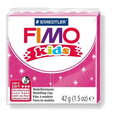 STAEDTLER® FIMO® kids Normalblock, 42 g, glitter pink - 0