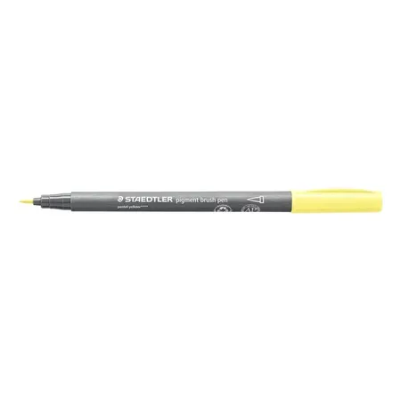 STAEDTLER® pigment brush pen 371 - pastellgelb - 0
