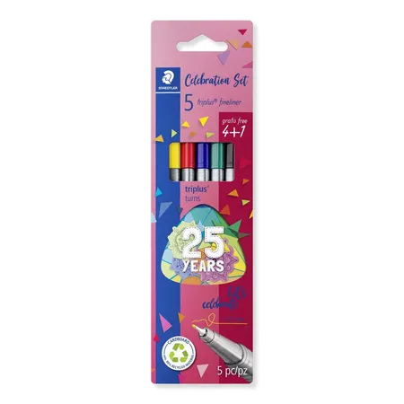 STAEDTLER® triplus® 334 Fineliner Birthday 5er Etui | duo-shop.de