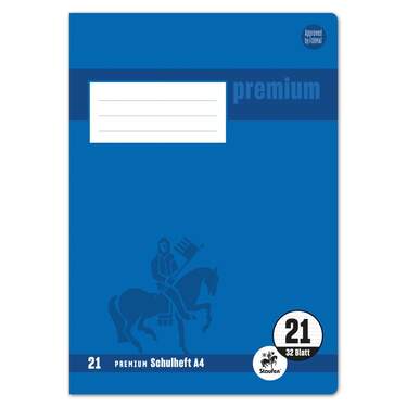 Staufen Premium Schulheft Lin21 A4 32 Blatt 90g/qm 9mm liniert - 0