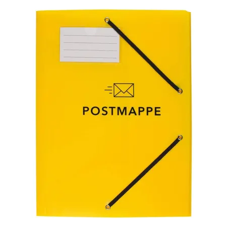 Stylex Kunststoff Postmappe aus PP, DIN A4, mit 3 Klappen und Gummizug, 5 Stück - 0