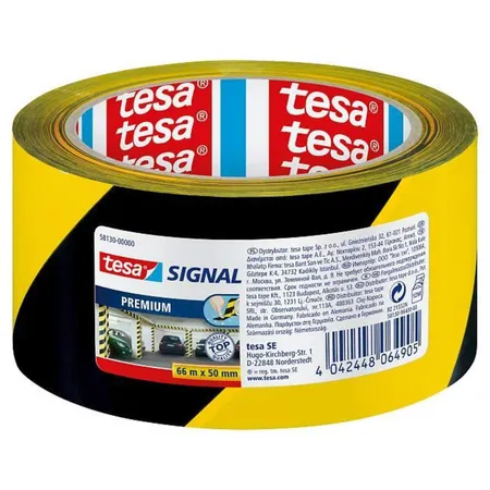 tesa Signal Premium Markierungs- und Warnklebeband gelb-schwarz 66mx50mm - 0