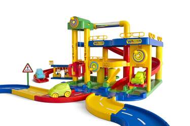 Wader garage parking garage car garage 4 levels and playway blue grey