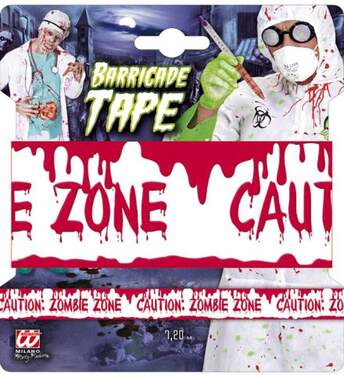 Widmann Absperrband Caution: Zombie Zone, 7,20 m - 1