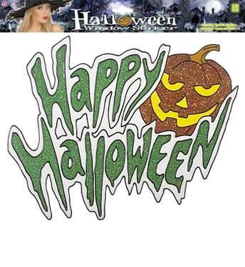 Widmann Fensterbilder Halloween 6er Set - Selbstklebende Glitzer-Sticker Für Spiegel & Fenster