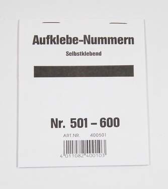 Wolf & Appenzeller 400501 - Gewinn-Aufklebe-Nummern 501-600 - 0