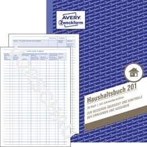 Avery Zweckform 201 Haushaltsbuch, A5, mit Jahresübersicht, 36 Blatt - 0