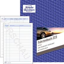 Produktbild Avery Zweckform 223 Fahrtenbuch, für PKW, A5, 80 Seiten für 858 Fahrten