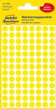 Produktbild Avery Zweckform 3593 Markierungspunkte Ø 8 mm, 4 Bogen/416 Etiketten, gelb