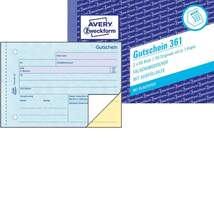 Produktbild Avery Zweckform 361 Gutschein, A6 quer, mit Blaupapier, 2x50 Blatt