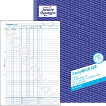 Avery Zweckform 426 Kassenbuch, A4, EDV-gerecht, mit Blaupapier, 100 Blatt - 0
