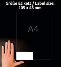 Avery Zweckform 6175 Universal-Etiketten,  A4 mit ultragrip,  Adressaufkleber 105 x 48 mm, 30 Bogen/360 Etiketten, weiß - 2