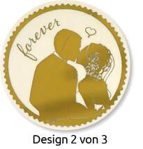 Avery Zweckform Z-Design 56812, Sticker auf Rolle, Brautpaar, 50 Aufkleber - 3