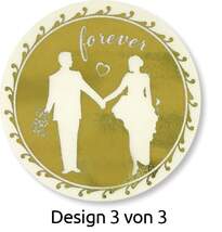 Avery Zweckform Z-Design 56812, Sticker auf Rolle, Brautpaar, 50 Aufkleber - 4