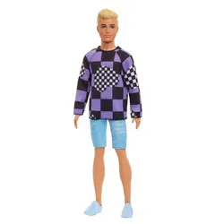 Barbie Ken Fashionistas Puppe im karierten Pullover - 1