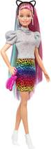 Barbie Leoparden Regenbogen-Haar Puppe mit Farbwechseleffekt, 16 Zubehörteilen - 4