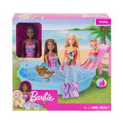 Barbie Pool Spielset mit Puppe (brünett), Anziehpuppe, Barbie Möbel, Barbie Zubehör - 8
